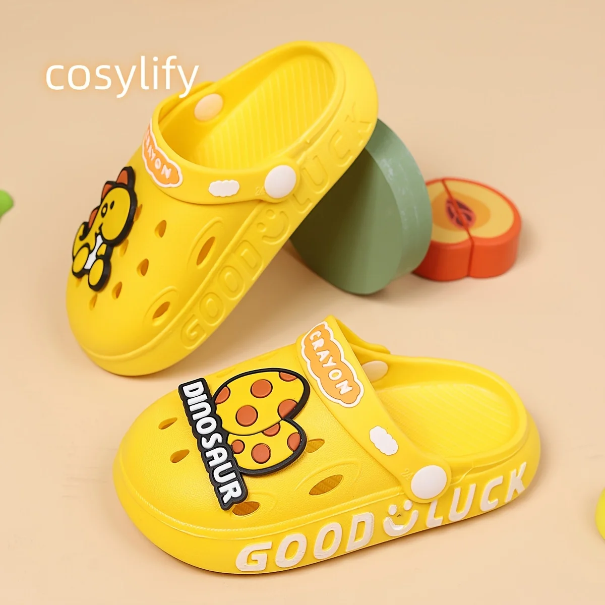 Pantoufle En Forme D’œuf De Dinosaure Fermés À Bout, Pour La Plage – Image 9