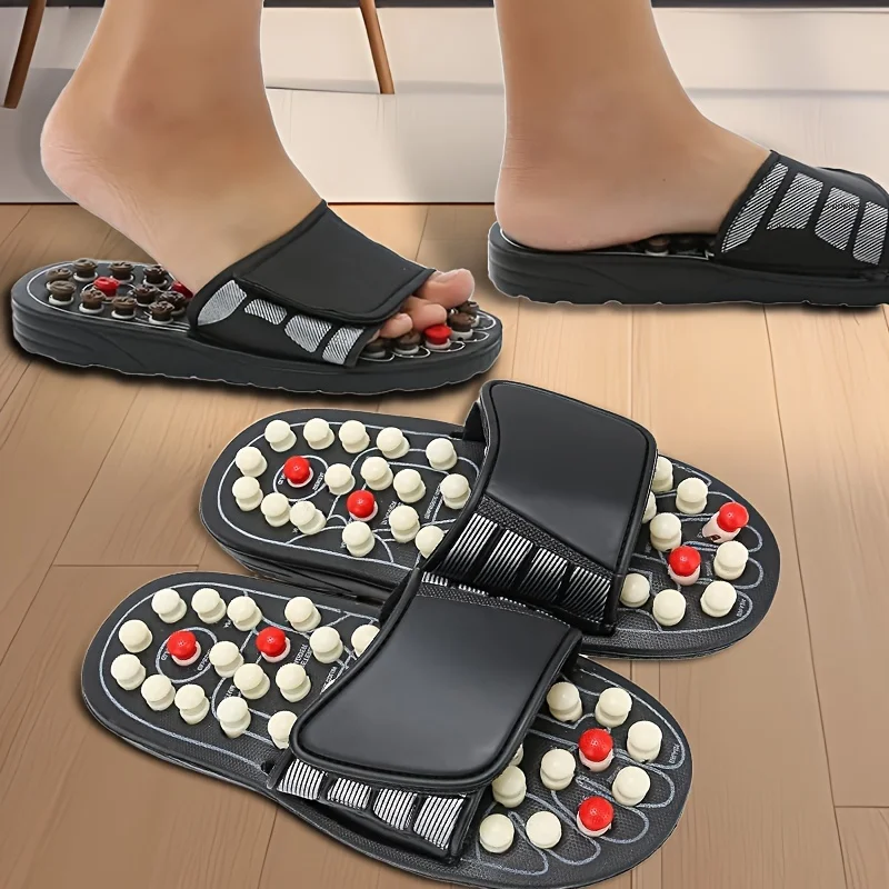 Pantoufles De Massage D’acupression Antidérapante À Bout Ouvert, Soulagement De La Douleur Réflexe Du Pied – Image 6