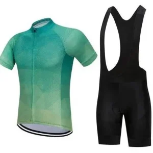 Tenue vélo Cyan – Combinaison manches courtes, pour un confort optimal lors des sorties sous le soleil