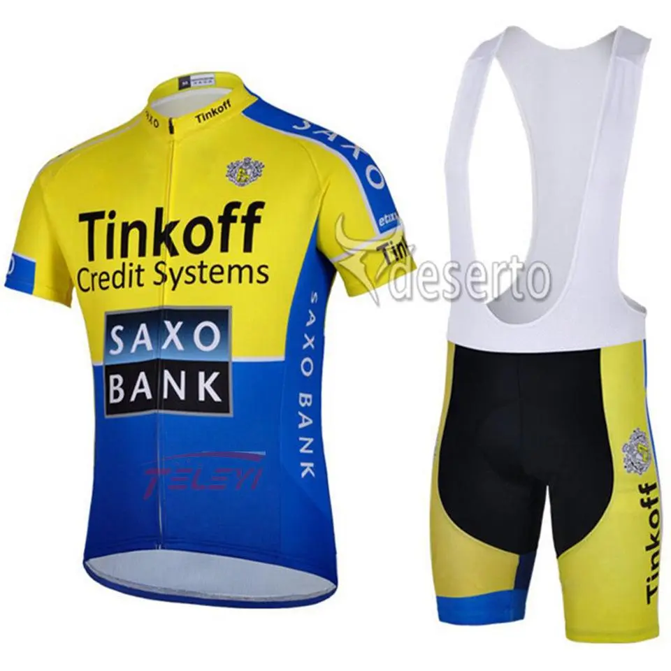 Combinaison cyclisme Tinkoff Saxo Banque à manches courtes – Performance et confort inspirés par les pros – Image 3