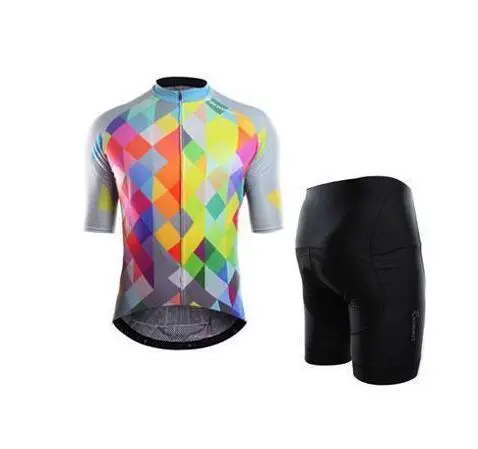 RAINBOW COMBINAISON CYCLISME MANCHE COURTE – Image 3