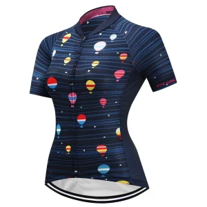 Maillot cycliste MidnightDream à manches courtes – Élégance nocturne et confort pour vos trajets estivaux