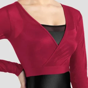 M7063L – Cache-coeur haut croisé Mirella framboise