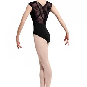 L7714 BLOCH justaucorps dentelles manches courtes