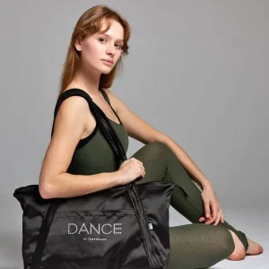SAC CABAS Satin de Danse Noir – SANADOTS -TEMPS DANSE