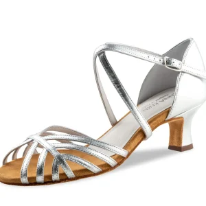 908-50 Anna KERN Magalie – chaussures de salsa en nappa silver cuir