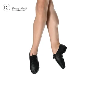 Chaussures bi-semelle de danse cuir à lacets LEO-DANSEZ-VOUS