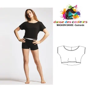 Crop top danse coupe fluide en viscose Adulte-TEMPS DANSE