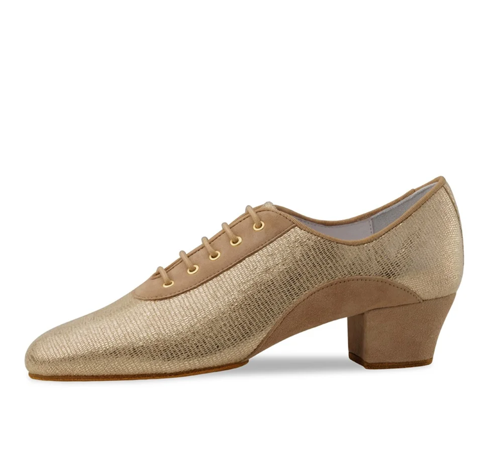007-35 Sandrine-ANNE KERN-Chaussures d’entrainement pailletée beige or