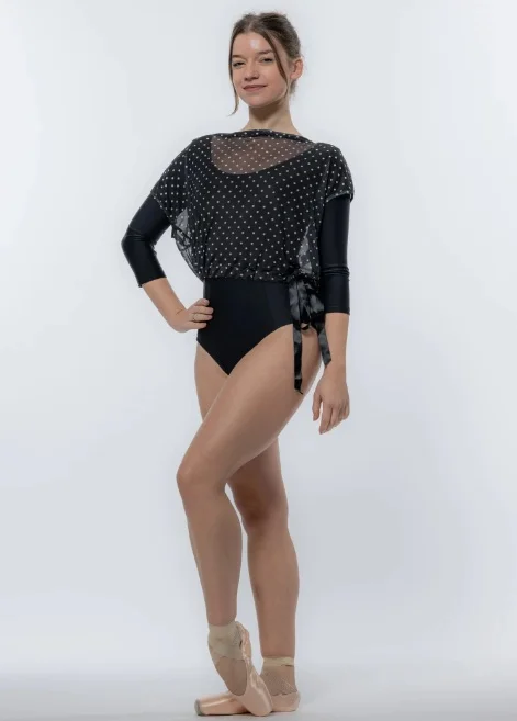 Haut Gabin en voile noir à nouer dans le dos – ARTILIGNE – Image 5