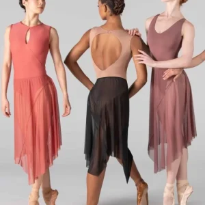 FABIA jupe asymétrique taille élastiquée BALLET ROSA