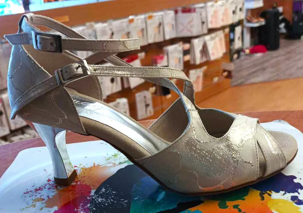 4/85 Chaussures latines LIDMAG robin Silver talon argent 70 mm