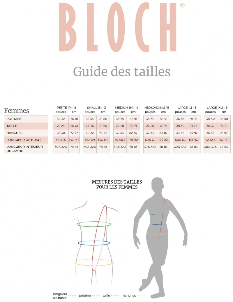 Brassière col officier Adulte EMIKO Z7810 BLOCH – Image 5