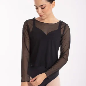 Top en tulle transparent manches longues 6517 INTERMEZZO