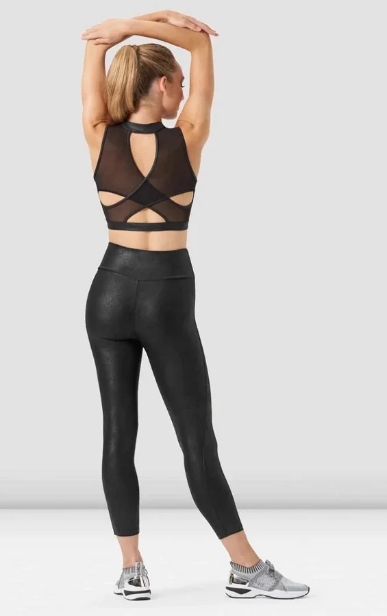 BRASSIÈRE BLOCH simili cuir noir Z0595