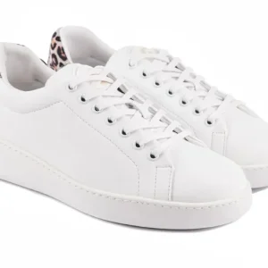 Baskets danse GROOVIES cuir blanc Léopard touch’ – PORTDANCE