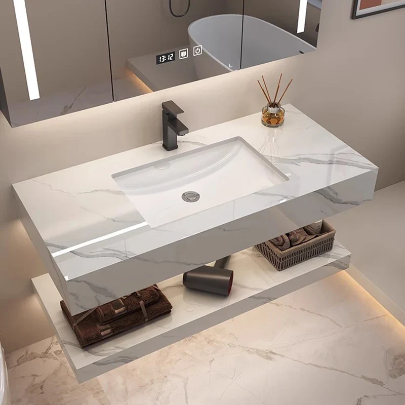 Armoires de salle de bain de toilette simples Cloison vintage Vanité Lumière Armoires de salle de bain Miroirs de rangement Meuble Toilette Meubles de maison – Image 5