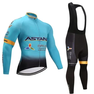 Combinaison de cyclisme ASTANA 2017 manches longues