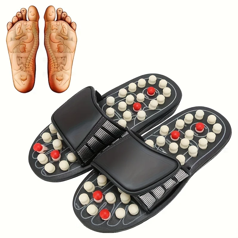 Pantoufles De Massage D’acupression Antidérapante À Bout Ouvert, Soulagement De La Douleur Réflexe Du Pied – Image 5