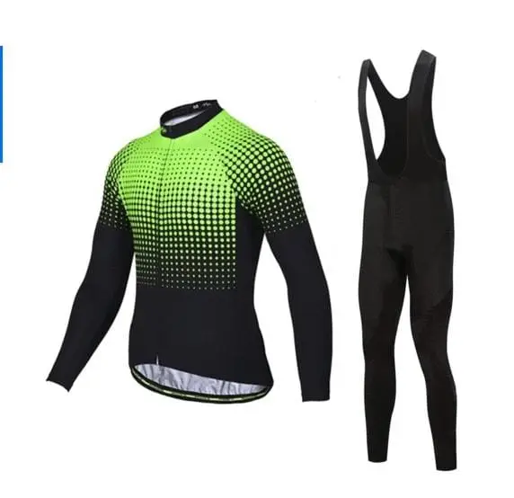 Combinaison cyclisme NeonGreen à manches longues – Confort thermique et style éclatant pour des trajets intenses – Image 4