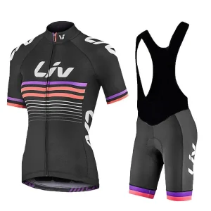 Tenue vélo Liv – Combinaison manches courtes, parfaite pour la saison estivale
