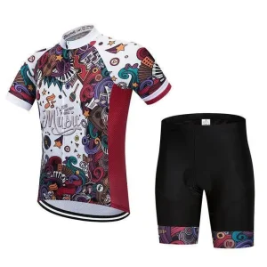 Combinaison cyclisme Music – Manches courtes, conçue pour des performances estivales