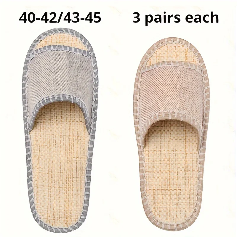 Pantoufles Chauds Pour La Maison, Légers Et Ouverts Aux Orteils lot de 6 Paires – Image 4