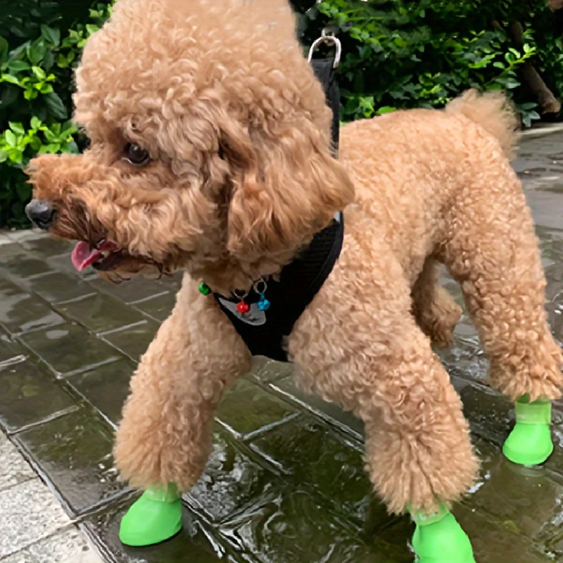Pantoufle Bottes De Pluie Pour Chien Imperméables 4pcs – Image 5