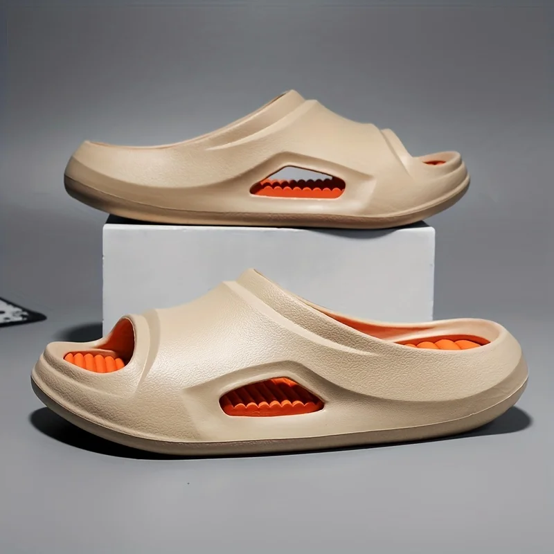 Pantoufles confortables de massage légères à bout ouvert pour la salle de bains – Image 6