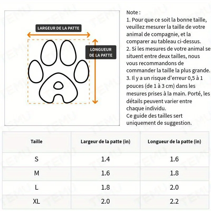 Pantoufle Pour Chien En Velours De Couleur Bonbon Épaissi Chaudes Et Antidérapantes – Image 7