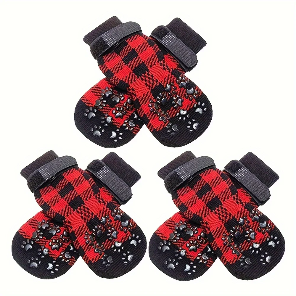 Pantoufle Chaussures Anti-dérapantes Pour Chien 4pcs – Image 5