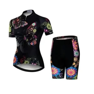 Set de cyclisme FLORALE manche courte