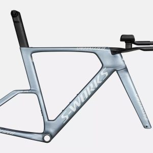 Vélo de contre-la-montre Specialized Shiv TT S-Works Gloss Glacial Metallic / Red To Gold Pearl Edge Fade / Metallic White Silver 2025