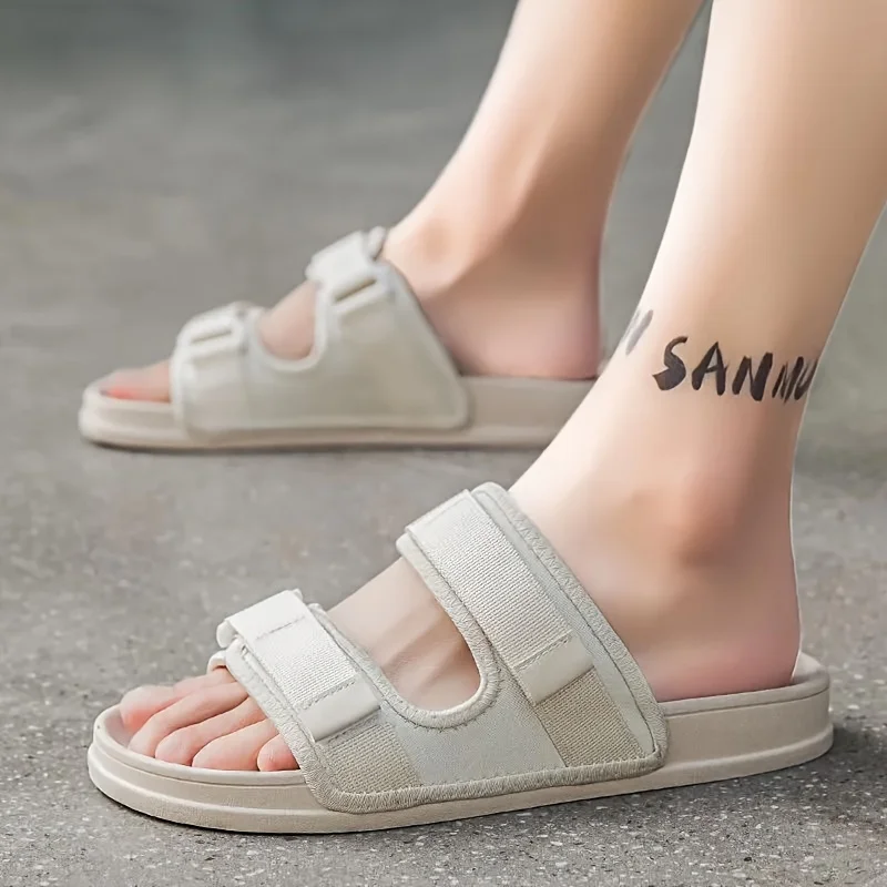 Pantoufle En Tissu Décontractées Pour Plage D’été Antidérapantes À Fermeture – Image 6