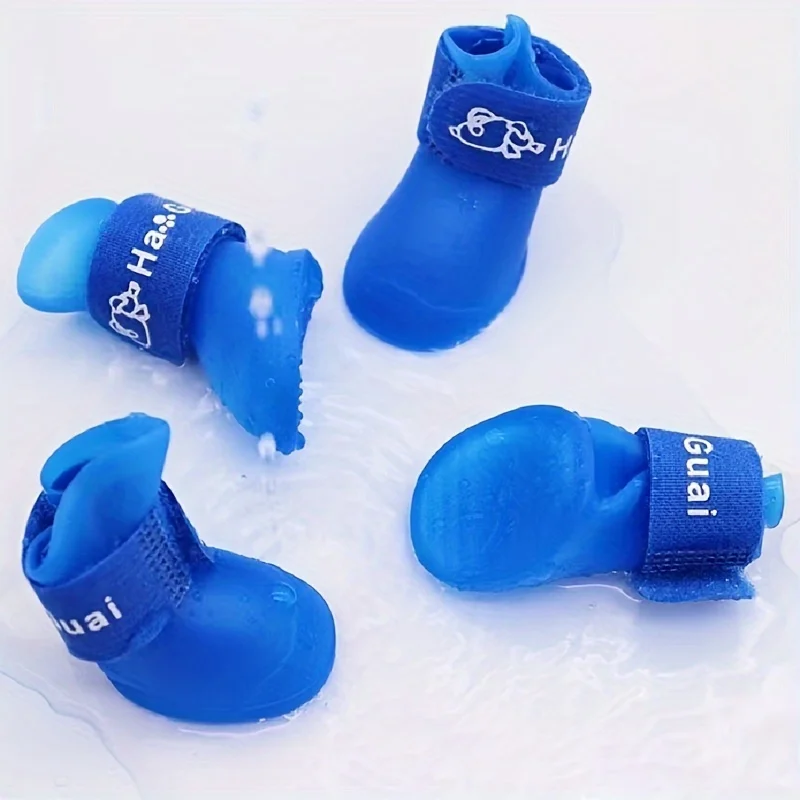 Pantoufle Bottes De Pluie Pour Chien Imperméables 4pcs – Image 6