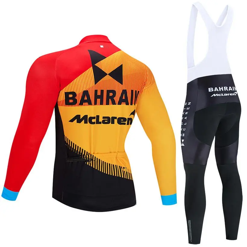Combinaison cyclisme Bahrain McLaren à manches longues – Style d’équipe et performance pour rouler comme les pros – Image 3