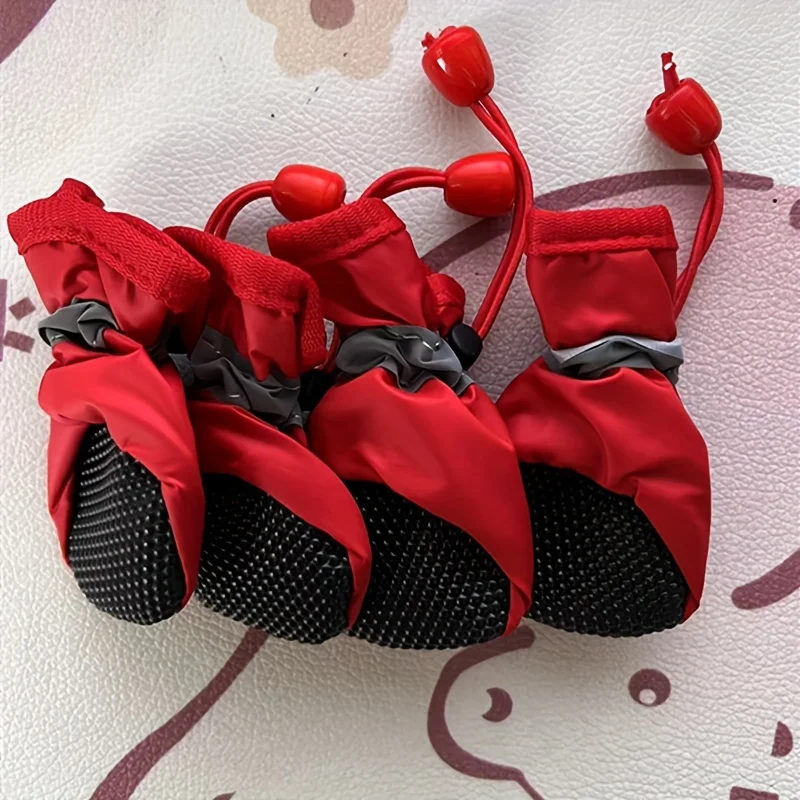 Pantoufle Pour Chien En Automne Et En Hiver, Couvre-pieds 4pcs – Image 7