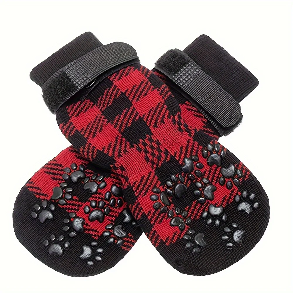 Pantoufle Chaussures Anti-dérapantes Pour Chien 4pcs – Image 3