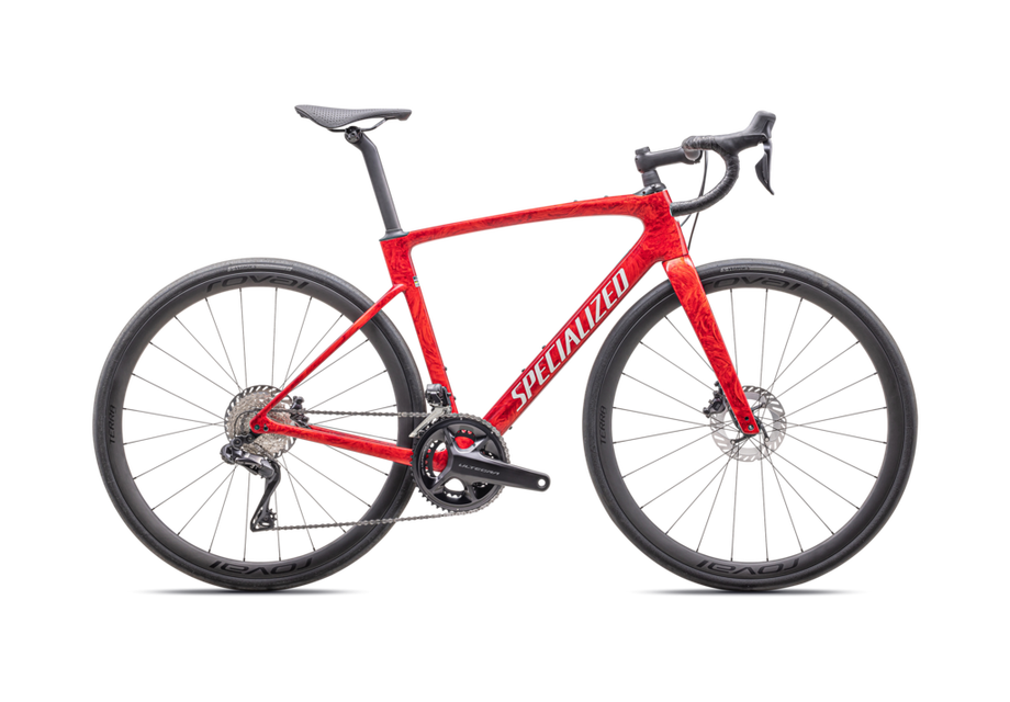 Vélo de Route/Gravel Confortable Specialized Roubaix Pro – Gloss Red Pearl + Fiery Red Strata / Dune White 2025 – Image 2