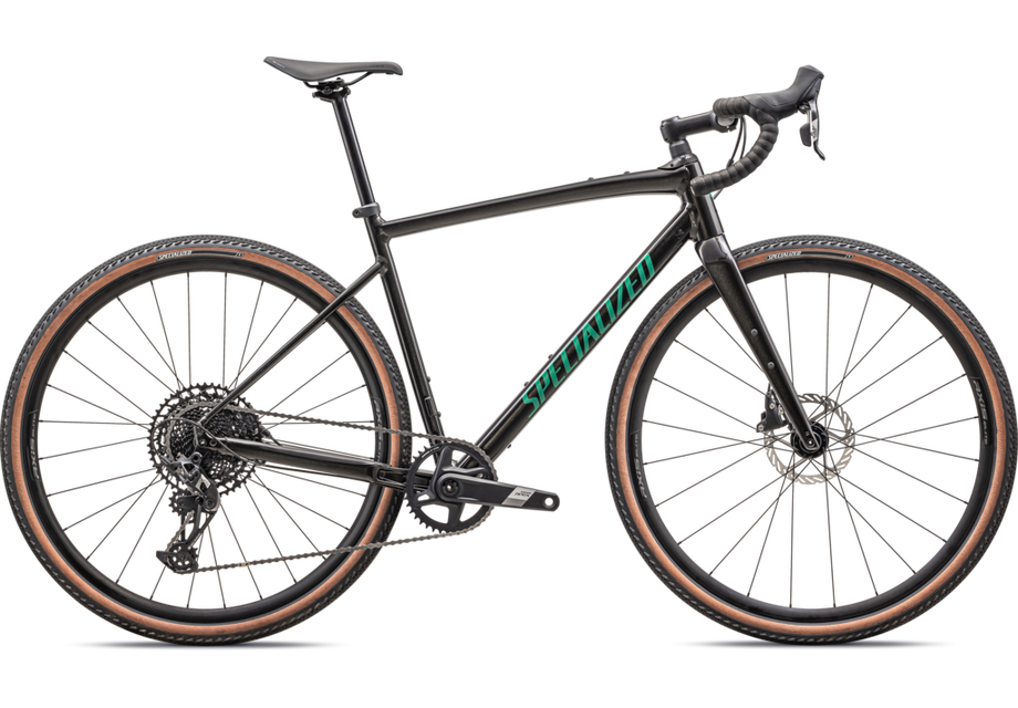Vélo de Gravel Specialized Diverge Comp E5 GLOSS METALLIC OBSIDIAN/METALLIC PINE GREEN 2024