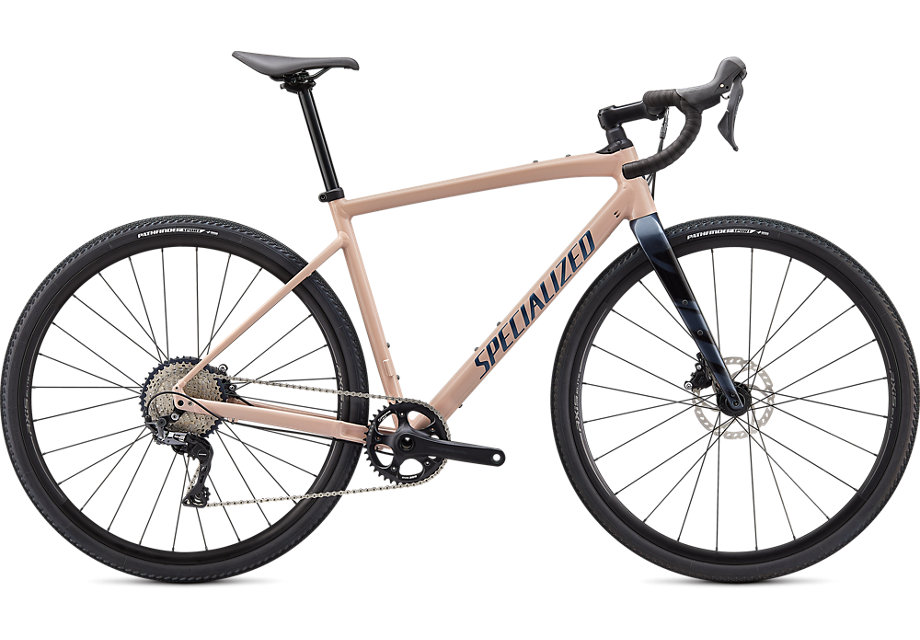 Vélo de Gravel Specialized Diverge Comp E5 Gloss Blush / Cast Blue Metallic / Chrome / Wild Ferns – Image 2