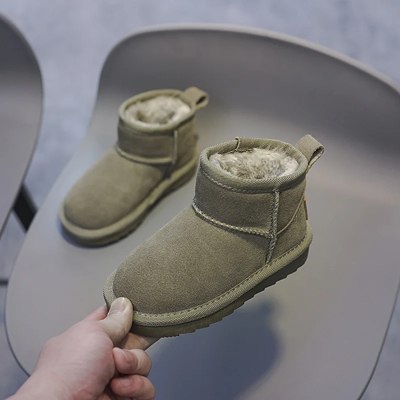 Pantoufle bottes de neige montantes en cuir – Image 3