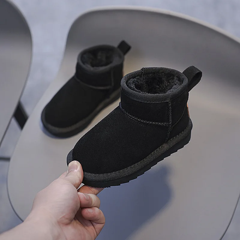 Pantoufle bottes de neige montantes en cuir – Image 4