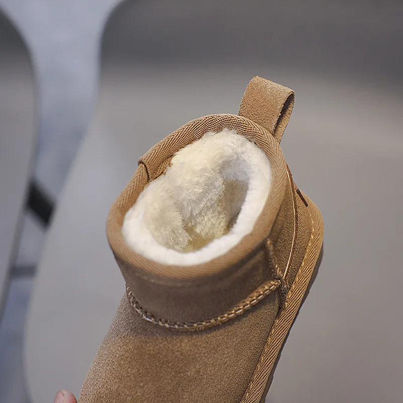 Pantoufle bottes de neige montantes en cuir – Image 6