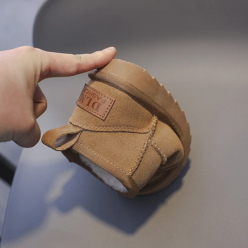 Pantoufle bottes de neige montantes en cuir – Image 7