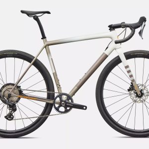 Vélo de Gravel Specialized Crux Comp Dune White/sandstone Metallic/desert Metallic/orange Zest 2026