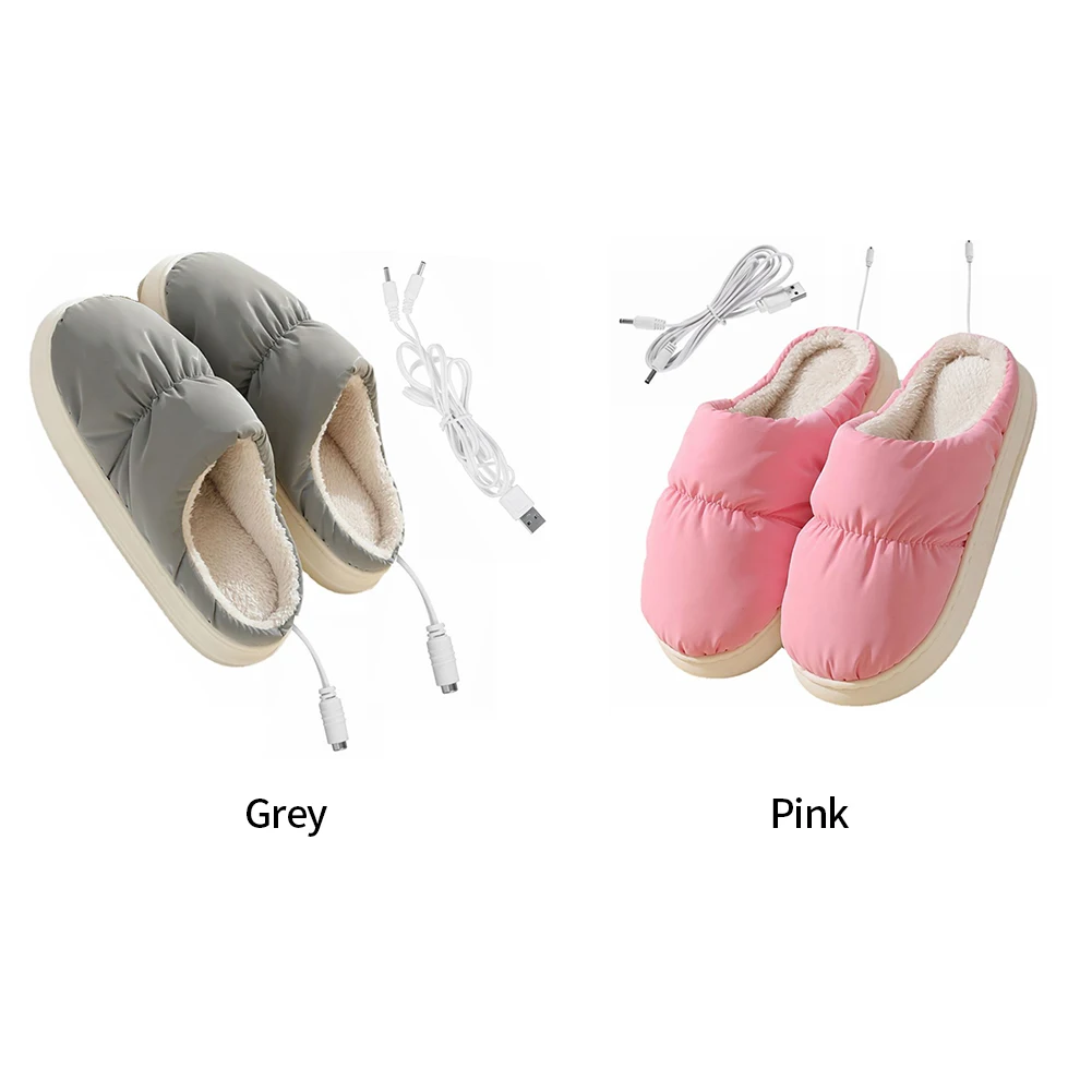 Pantoufle chauffants USB en peluche – Image 3