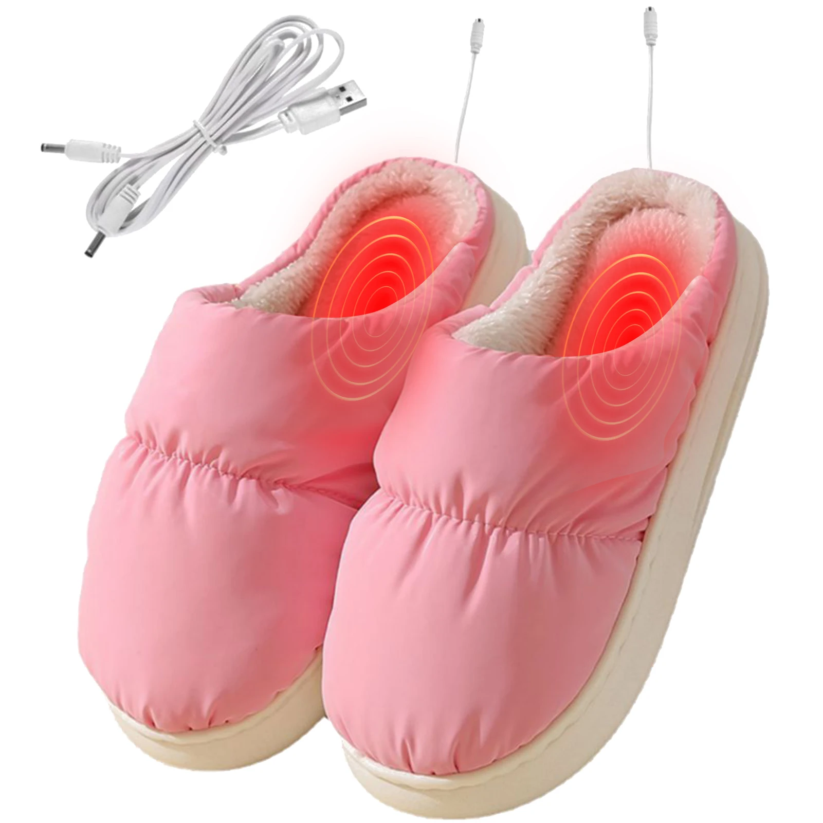 Pantoufle chauffants USB en peluche – Image 5