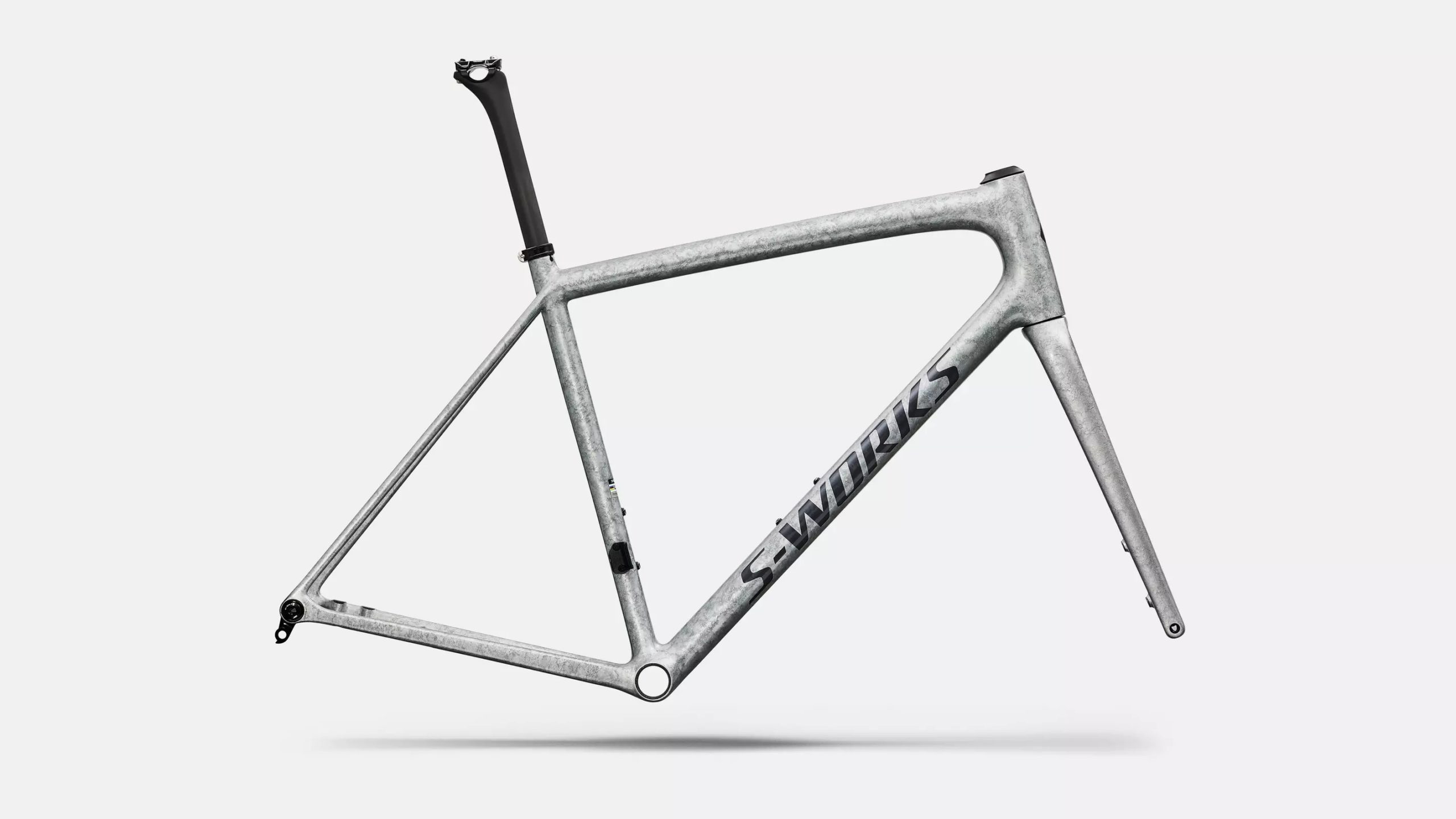 Kit cadre Specialized S-Works Aethos 2 Gloss Silver Blurred Impasto / Black Pearl 2026 – Image 2