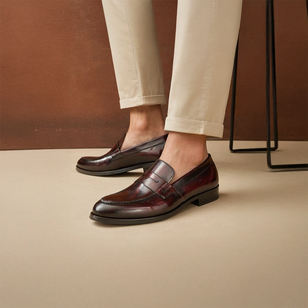 College Cuir Démasquable Bordeaux – Image 3